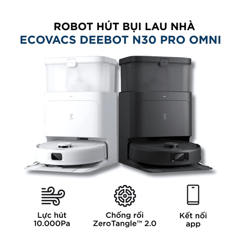 Robot hút bụi lau nhà Ecovacs Deebot N30 Pro Omni 2025