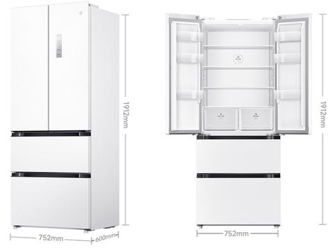 Tủ lạnh Xiaomi Mijia 439L kiểu Pháp, thiết kế mỏng