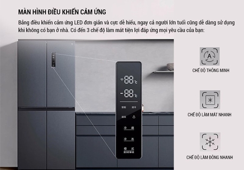 Tủ Lạnh Xiaomi Mijia Cross Door 430L | BCD-430WMSA | Có Ngăn Đông Mềm