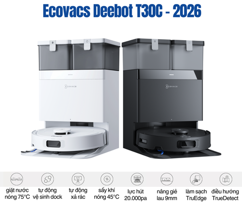 Robot hút bụi lau nhà Ecovacs Deebot T30C 2026