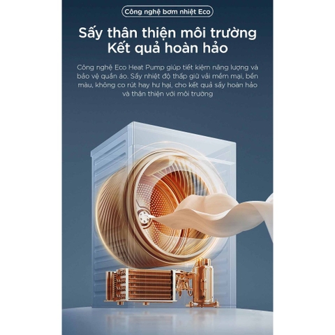 Máy sấy quần áo bơm nhiệt TCL 10 kg TDH100-C682G
