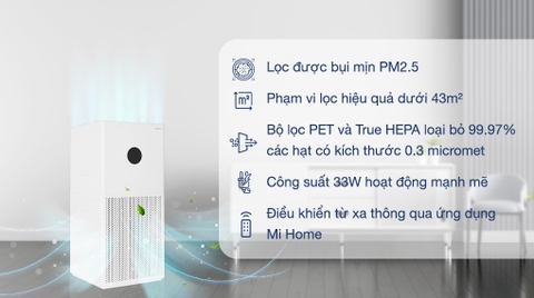 Máy Lọc Không Khí Xiaomi Mi Air Purifier 4 Lite – Hàng Công Ty, Bản Quốc Tế