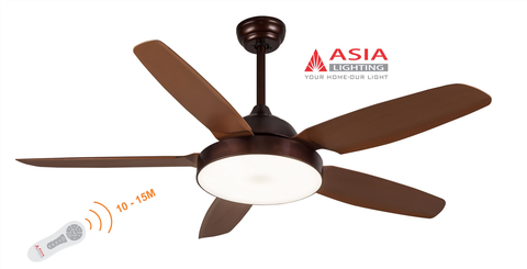 Quạt trần đèn cao cấp QT04-N - Nâu cà phê