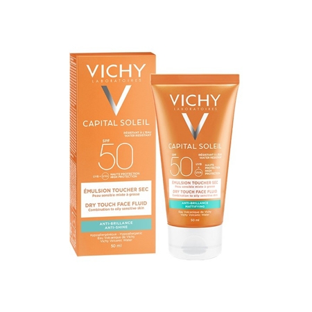 Kem Chống Nắng VICHY Ideal Soleil Dry Touch SPF 50 - Thoáng nhẹ, không bóng dầu