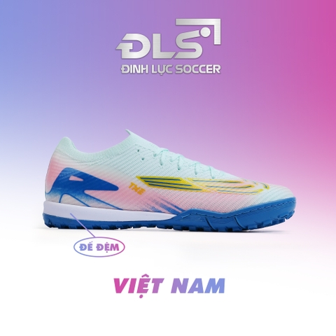 Giày Bóng Đá Việt Nam Vapor 16 Elite Đế Đệm MDS 009 Trắng Cam Đế Xanh TF