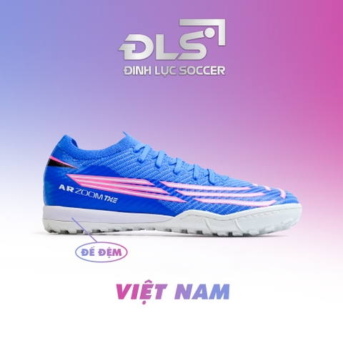 Giày Bóng Đá Việt Nam Vapor 16 Elite Đế Đệm Xanh Trắng Vạch Hồng TF