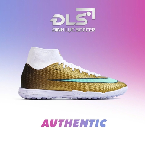 GIÀY BÓNG ĐÁ NIKE MERCURIAL SUPERFLY 11 ACADEMY MBAPPÉ PERSONAL EDITION TF - METALLIC GOLD/GREEN GLOW IR0787-701