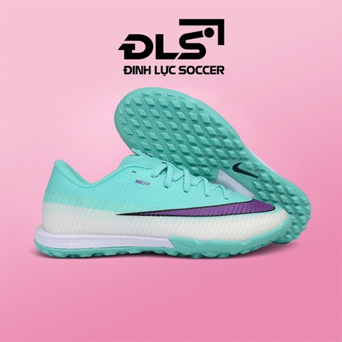 Giày Bóng Đá Vapor 17 Academy Xanh Ngọc Mint Vạch Tím TF