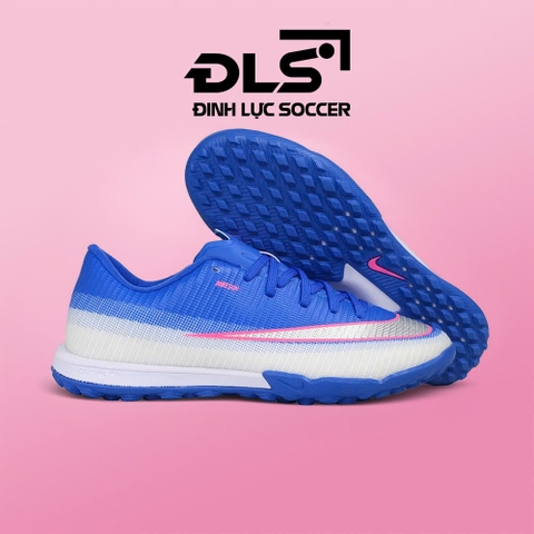 Giày Bóng Đá Vapor 17 Academy Xanh Dương Vạch Xám Hồng TF