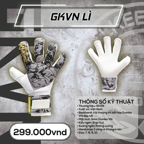 Găng Tay Thủ Môn GKVN Lì - Xám