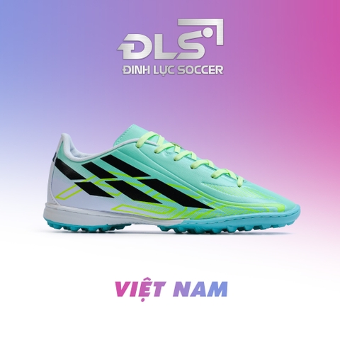 Giày Bóng Đá Việt Nam Winbro F50 Hyperfast Xanh Ngọc Vạch Đen TF