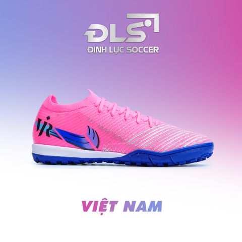 Giày Bóng Đá Việt Nam Vapor 16 Elite Đế Đệm Vini Hồng Vạch Xanh TF
