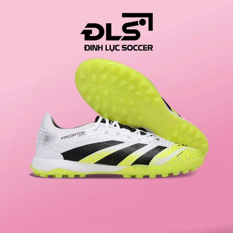 Giày Bóng Đá Adidas Predator 25 Elite Trắng Đế Xanh Chuối Lưỡi Gà Rời TF