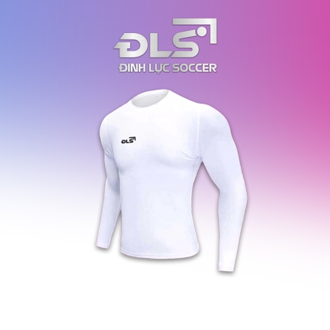 Áo Giữ Nhiệt Thể Thao ĐINH LỰC SOCCER Co Dãn 4 Chiều, Đường Chỉ Công Nghệ Mới, Ôm Sát Cơ Thể TRẮNG