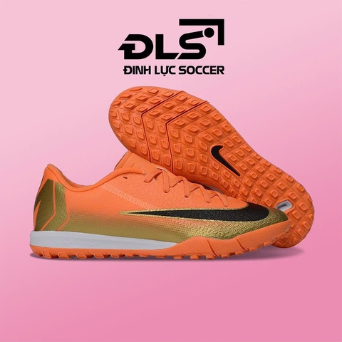Giày Bóng Đá Nike Mercurial Vapor 16 Academy Cam Đồng Vạch Đen Loại Đẹp Đế Zoom TF
