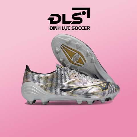 Giày Bóng Đá Mizuno Alpha II Elite Bạc Đen FG