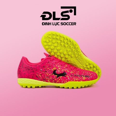 Giày Bóng Đá Zocker Inspire PRO Hồng Đế Chuối Rose red/Green TF