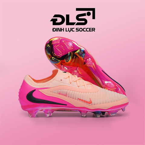 Giày Bóng Đá Nike Phantom 6 Low Elite Hồng Đào Gót Hồng Vạch Đen FG