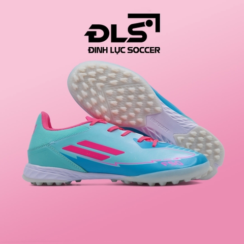 Giày Bóng Đá F50 Messi Xanh Ngọc Vạch Hồng  TF