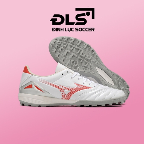 Giày Bóng Đá Mizuno Neo 4 Pro Trắng Vạch Đỏ Đế Xám TF