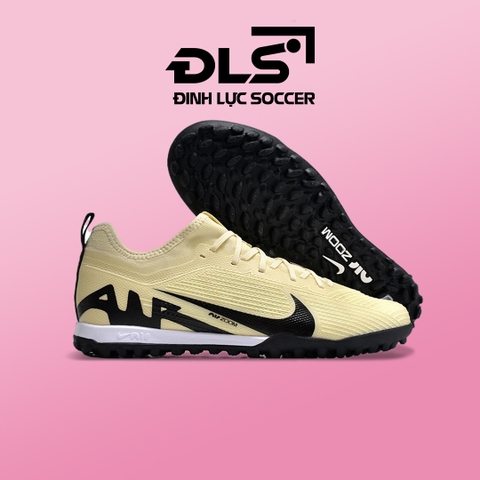 Giày Bóng Đá Nike Vapor 15 Pro Trà Sữa Vàng Vạch Đen Cổ Lửng TF
