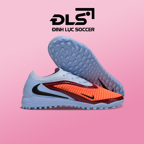 Giày Bóng Đá Nike Phantom 6 Low Elite Đỏ Xám Vạch Đen TF