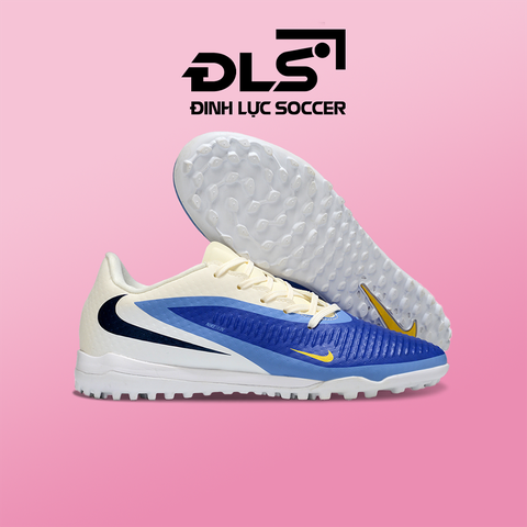 Giày Bóng Đá Nike Phantom 6 Academy Trắng Xanh Vạch Đen TF