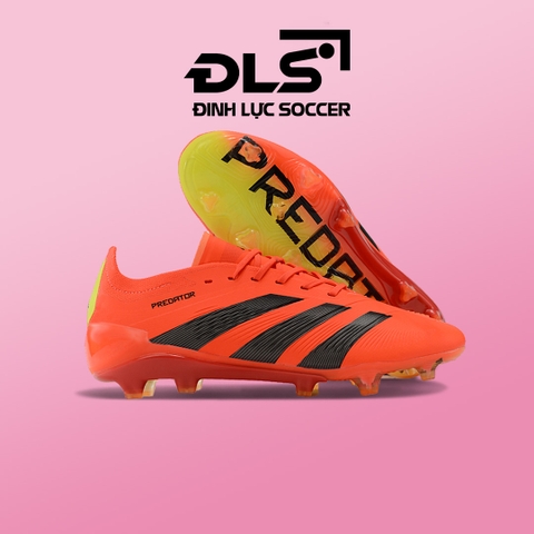Giày Bóng Đá Adidas Predator Predator 2024 ‘Predstrike’ Elite Laced Đỏ Cam Vạch Đen FG