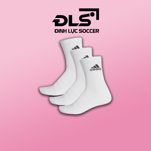 Tất Dệt Kim Adidas Cổ Lửng - Trắng