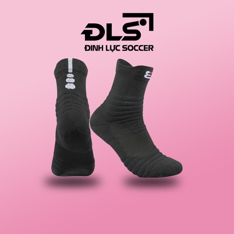 Tất Dệt Kim Thể Thao Chống Trơn Sport 8 Màu Đen