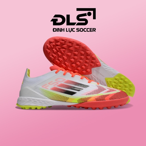 Giày Bóng Đá Adidas F50 Elite Trắng Đỏ Vạch Đen Lưỡi Gà Cố Định TF