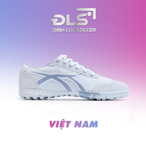 Giày Bóng Đá Bata Ráp Đế Vapor Trắng Xám TF