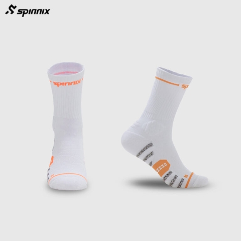 Tất Thể Thao Chuyên Nghiệp Spinnix ProX Trắng Cam