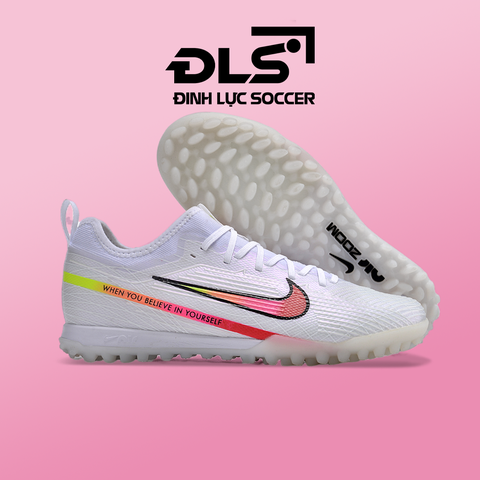 Giày Bóng Đá Nike Vapor 15 Pro Trắng Hồng Marcus Rashford Cổ Lửng TF