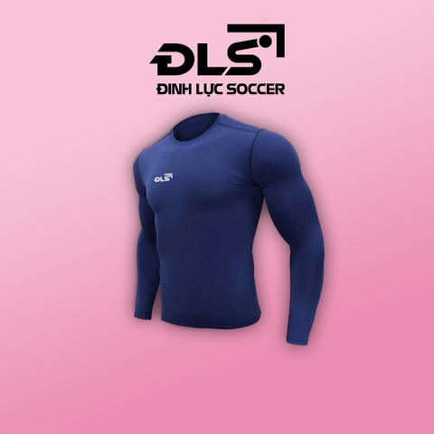Áo Giữ Nhiệt Thể Thao ĐINH LỰC SOCCER Co Dãn 4 Chiều, Đường Chỉ Công Nghệ Mới, Ôm Sát Cơ Thể NAVY