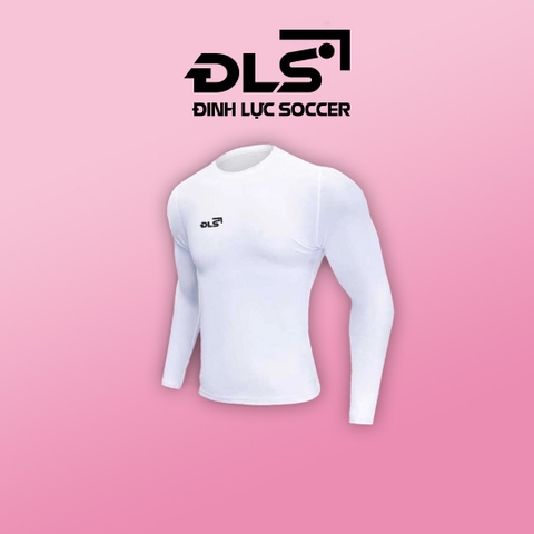 Áo Giữ Nhiệt Thể Thao ĐINH LỰC SOCCER Co Dãn 4 Chiều, Đường Chỉ Công Nghệ Mới, Ôm Sát Cơ Thể TRẮNG