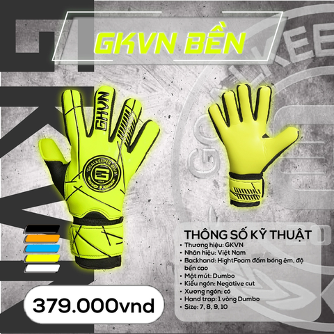 Găng Tay Thủ Môn GKVN Bền - Neon Vàng