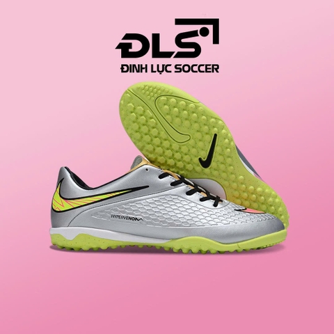 Giày Bóng Đá Nike Hypervenom Phelon Bạc Vạch Hồng TF