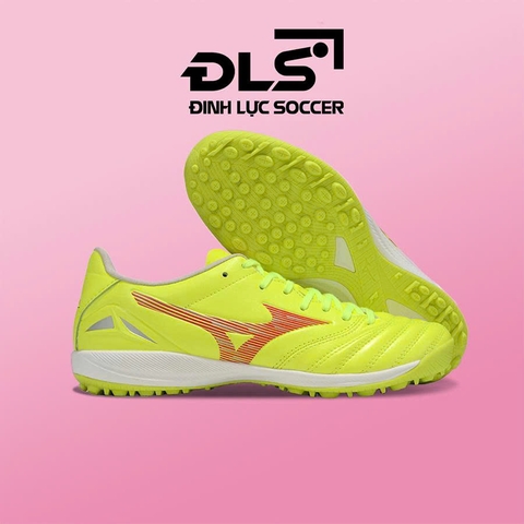 Giày Bóng Đá Mizuno Morelia Neo 4 Pro AS Xanh Chuối Vạch Đỏ Đế Đệm TF