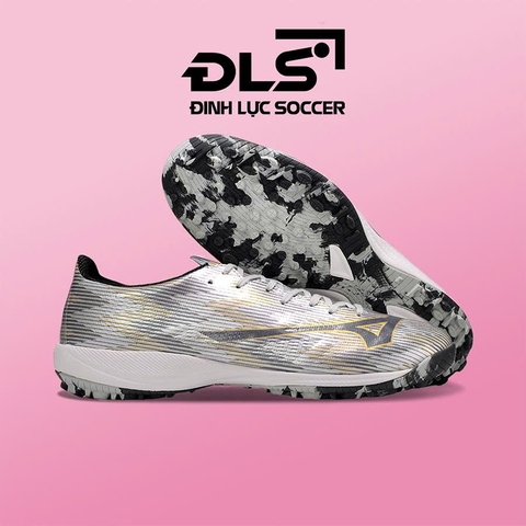 Giày Bóng Đá Mizuno Alpha 2 Elite Bạc Đen TF