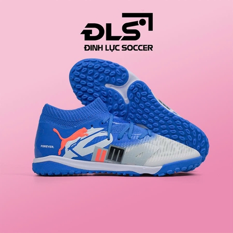 Giày Bóng Đá Puma Future 8 Ultimate Trắng Xanh Biển Cổ Cao TF
