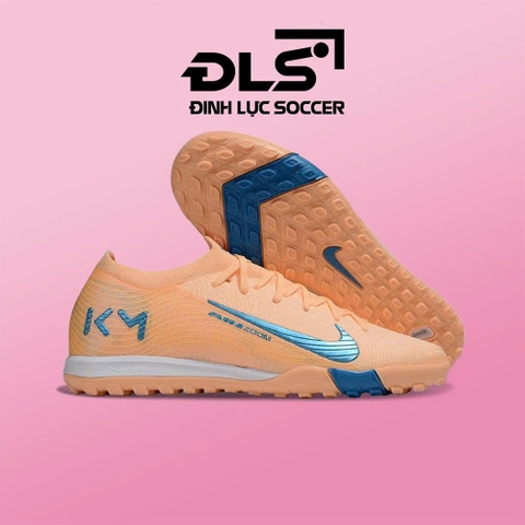 Giày Bóng Đá Nike Mercurial Vapor 16 Elite Cam Đào Vạch Xanh Biển Cổ Lửng TF