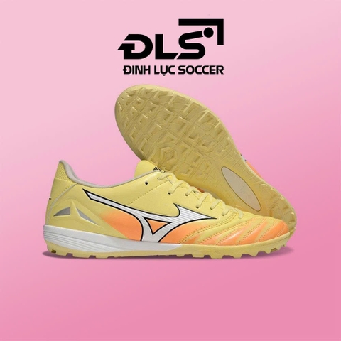 Giày Bóng Đá Mizuno Neo 4 Vàng Cam Vạch Trắng  TF