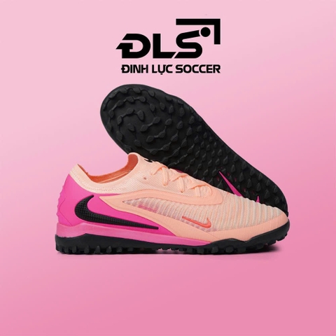 Giày Bóng Đá Nike Phantom 6 Low Elite Hồng Đào Gót Hồng Vạch Đen TF