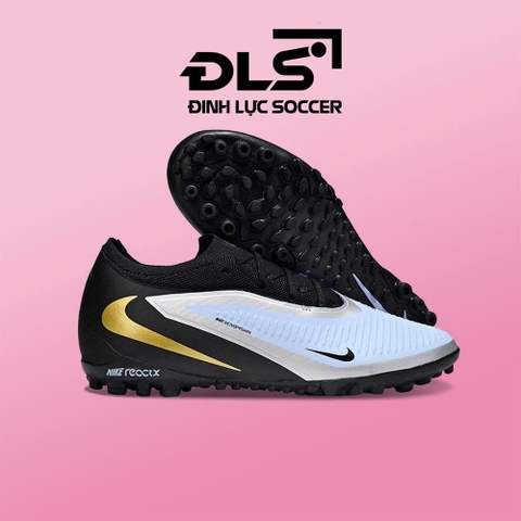 Giày Bóng Đá Nike Phantom 6 Pro Xanh Ngọc Vạch Vàng Cổ Lửng TF