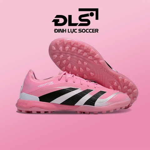 Giày Bóng Đá Adidas Predator 25 Elite Hồng Trắng Vạch Đen TF