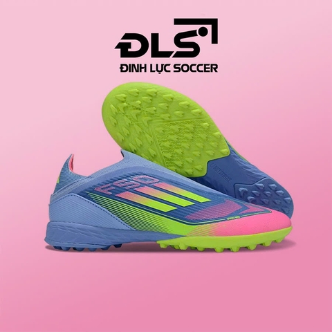 Giày Bóng Đá Adidas F50 Elite Laceless Xanh Biển Vạch Chuối TF