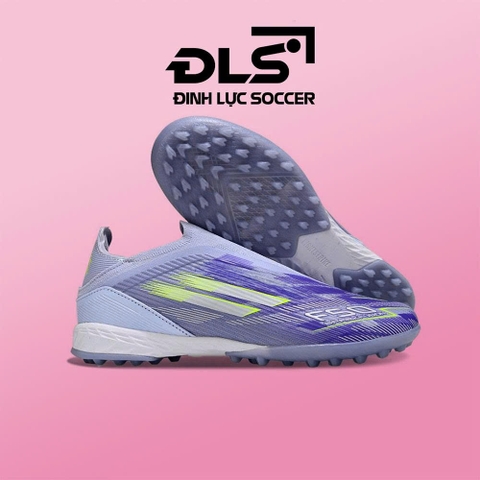 Giày Bóng Đá F50 Elite Laceless Tím Lightstrike Spark Fusion TF