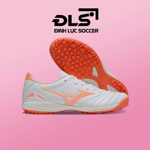 Giày Bóng Đá Mizuno Morelia Neo 4 Pro AS Trắng Vạch Cam Đế Đệm TF