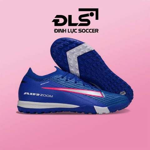 Giày Bóng Đá Mercurial Vapor 16 Elite Xanh Coban Vạch Trắng Cổ Lửng TF